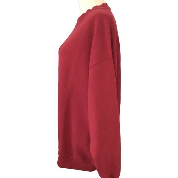 Vintage 90s Jerzees Blank Sweatshirt Pullover 2X Red 2XL USA Mens Womens Fleece. - Picture 6 of 15